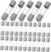 Zerodeko 100pcs Convenient Glass Tube Fuse Set Assorted Car Fuses Kit Easy Replacement Heat Resistant Transparent Design for Quick Visibility and Reliable Circuit Protection