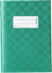 HERMA Exercise Book Cover A5, with Inscription Label, Made of wipeable and Sturdy Plastic, Slip on Cover Jackets for School, Green