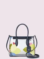 eva see-through lemon zest small top zip satchel