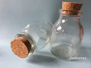 10pcs 50ml Empty Sample Vials Clear Glass Bottles with Corks Jars 68*32*22.5mm