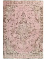 [Miss Amara] Sahara Turkish Style Distressed Medallion Rug in Pink