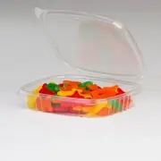 Koda Cup 16 oz Secure Seal Clear RPET Plastic Rectangle Food Container with