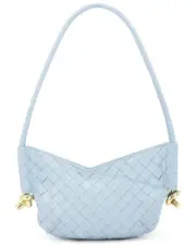 BOTTEGA VENETA Solstice Mini $2300 Ice White Leather Shoulder Bag New
