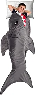 Silver Lilly (One Size, Grey) - Shark Tail Blanket - Plush Animal Sleeping Bag Blanket for Kids by (Grey)