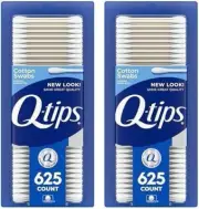 Q-tips 625 Count Cotton Swabs for Hygiene and Beauty Care, 100% Cotton(PACK 2)