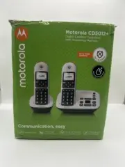 Motorola CD5012+ DECT 6.0 Cordless Phone System W/ Answering Machine 2 Handsets