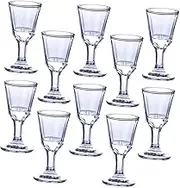 Zerodeko 10pcs White Wine Cup Liquor Goblet Smooth Surface Meticulous Craftsmanship Suitable for Occasions