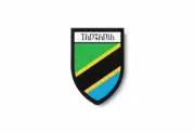 PATCH PATCHES EMBLEM IRON ON GLUE PRINT FLAG world crest tanzania