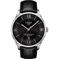 在飛比找PChome24h購物優惠-TISSOT 杜魯爾系列機械動力80腕錶-黑/42mm T0