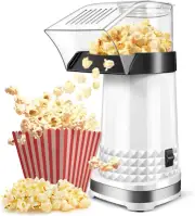 Fast Hot Air Popcorn Popper Maker, Electric Popcorn Machine with Measuring Cup,