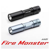 【加贈3號電池】 Fire Monster 15W 鋁鎂合金超迷你手電筒 CREE R2 激白光 LED AA01 (黑銀可選)