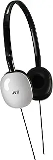 JVC Flats Lightweight On-Ear Headphones Compatible with iPhone and Android Devices - White