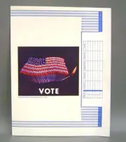 1970's Vintage American Flag Vote Matches Bookcover Book Cover Vietnam Era