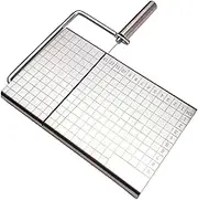 GLEAVI Cheese Slicer Butter Cutter Cheese Wire Cutter with Handles Sausage Slicer Stainless Steel Silver
