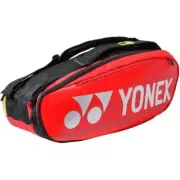 YONEX TENNIS PRO 6 RACQUET BAG RED RRP $299.99 RRP DESIGNED IN JAPAN