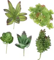 1 Set Artificial Succulents for DIY Scene Layout Realistic Plastic Unpotted Plants for Office Decor for Home and Garden Arrangements