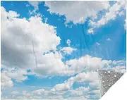Amooorous Blue Sky and White Clouds Blanket Throw for Women Throw Cover Couch Throws 50x70 Blankets for Teen Girls