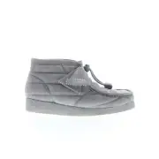 Clarks Wallabee Boot 26173231 Womens Gray Suede Slip On Casual Dress Boots