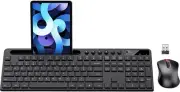Wireless Keyboard and Mouse Combo, MARVO 2.4G Ergonomic Black