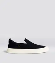Women's Knit Black Slip-on Sneakers | IBI SLIP-ON