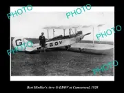 OLD POSTCARD SIZE AVIATION PHOTO OF BERT HINKLER & ARVO AVIAN 1928 CAMOOWEAL
