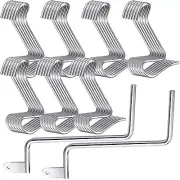 Hicarer 68 Pcs Fence Wire Tightener Tool with Tighteners Handle Stainless Steel