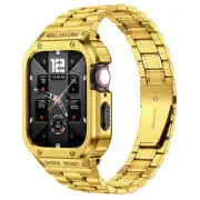 One Piece Stainless Steel Band with Case for Apple Watch Ultra 49mm, Gold