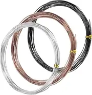 uxcell 3-Rolls 0.8mm Bonsai Training Wire, 49.2 Feet Total Anodized Aluminum Bonsai Wires for Bonsai Tree Shaping/Branches Fixing/Trunk Holding/DIY Crafting [16.4ft Each, 3 Colors]