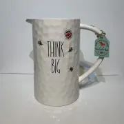 Harvest Green Studio England Think Big Bee 9" Pitcher Stoneware - New With Tag