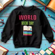 Boy Girl Open Book World Book Day Sweatshirts Jumper Costume Outfits Apparel#WBD