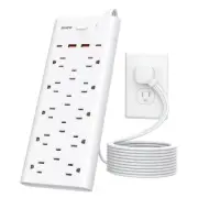 Power Strip Surge Protector Outlet Extender with 14 Outlets and 4 USB Ports (...