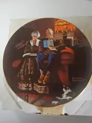 Norman Rockwell Evening's Ease Collector Plate Knowles 1983 Vintage Swanky Barn