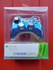 Xbox 360 Blue Chrome Controller New