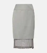 [Jacques Wei] Jacques Wei Midi skirt AU 14 grey