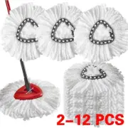 Easy Cleaning Spin Mop Refills Microfiber Mop Heads For O-Cedar Spin Mop White