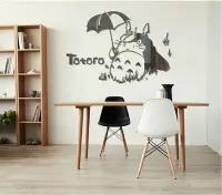 在飛比找Yahoo!奇摩拍賣優惠-熱款 打傘龍貓 立體壁貼 壓克力壁貼 拿傘 豆豆龍 toto