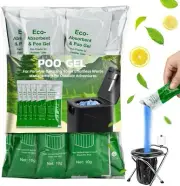 Poo Gel for Portable Toilet - 28 Packs Camping Toilets Bags Lemon