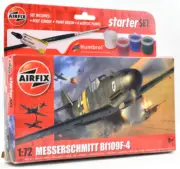 Airfix Messerschmitt Bf109F-4 W/ Glue, Paints, & Brush 1:72 Scale Model A55014