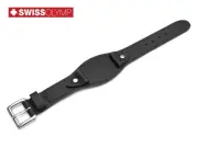 For TUDOR Watch Genuine Leather BUND Strap Band BLACK For Clasp Buckle 18-24mm