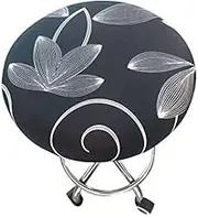 6 Color Round Stool Chair Cover Polyester Fiber Seat Cover Cushion Elastic Cloth Bar Cover 30x45cm zhengpingpai (Color : A2)