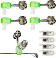 Fishing Rod Alert Bells,Night Sea Fishing Bite Led Alarm - Efficient Versatile Fish Sound Alert Gear Equipment for Fog Darkness Wild Lake River Sea