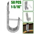 50 Pcs 1-5/16" J Hook Wall Mount w/ Retaining Clip Network Cable Wire Management