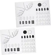 AUTSUPPL Nail Sticker Coloring Pads 2pcs Manicure Mats Diy Nail Mats Manicure Supplies