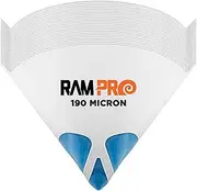 RAM-Pro 50 Paint 190 Micron Paper Strainer Filter Tip Cone Shaped Fine Nylon Mesh Funnel W/Hooks - Premium Grade Disposable - Use Automotive Spray Guns Arts & Crafts Hobby & Painting Projects