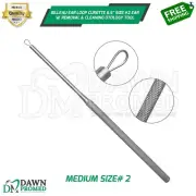 Billeau Ear Loop Curette 6.5" Size #2 Ear W. Removal & Cleaning Otology German G