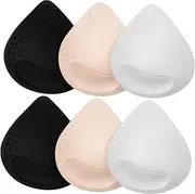 [Minkissy] Bra Inserts: 3 Pairs of Removable Sports Bra Pads Latex Cotton Liners for Moisture Absorption Comfortable Fit for Yoga and Exercise