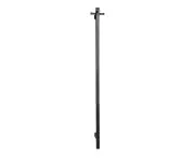 AGUZZO Ezy Fit Vertical Bottom Wired Heated Single Towel Rail - Gun Metal