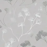Holden Decor Glistening Ginkgo Wallpaper Holden Grey/Silver