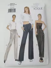 Vogue Pattern 9905 VERY EASY Miss PANTS Straight Leg Size 14-16-18 UC FF (K)