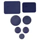 Pyrex 7 Lid Blue Bundle for Pyrex 7211, 7210, 7402, 7201, 7200, 7202 Glassware
